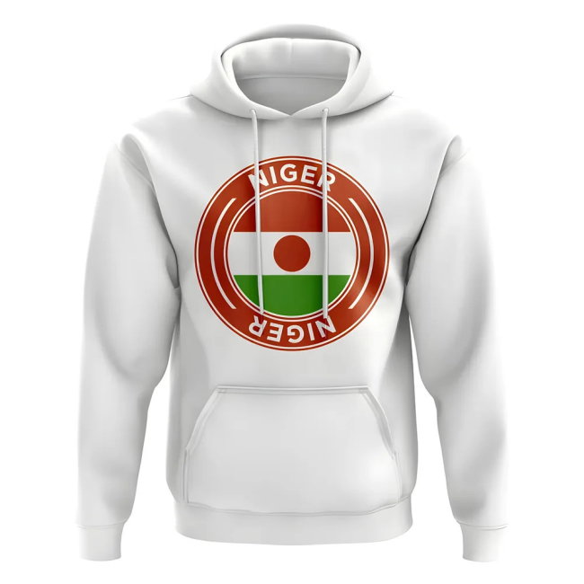 Niger Football Badge Hoodie (White)