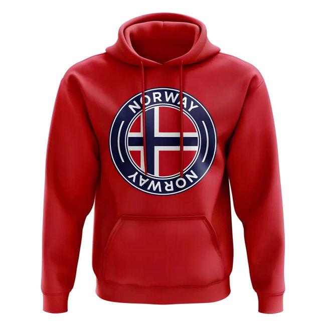 Norway Football Badge Hoodie (Red)