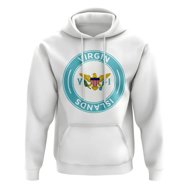 Virgin Islands US Football Badge Hoodie (White)
