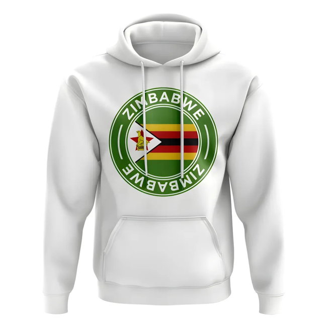 Zimbabwe Football Badge Hoodie (White)