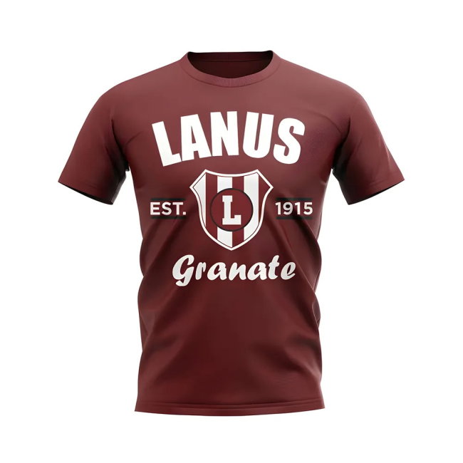 Lanus Established Football T-Shirt (Maroon)