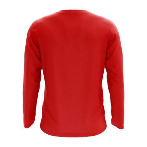 Montenegro Core Football Country Long Sleeve T-Shirt (Red)