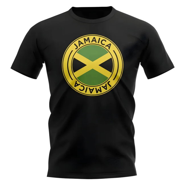 Jamaica Football Badge T-Shirt (Black)