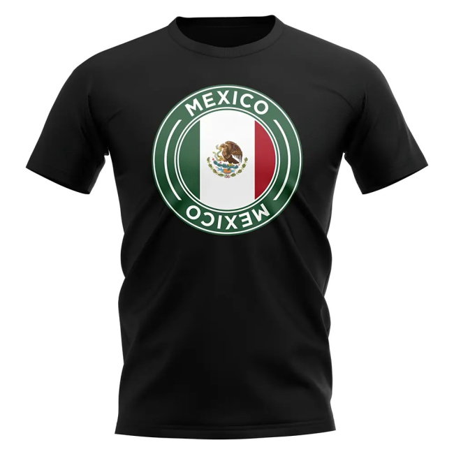 Mexico Football Badge T-Shirt (Black)