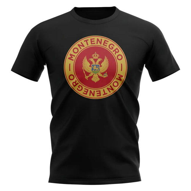 Montenegro Football Badge T-Shirt (Black)