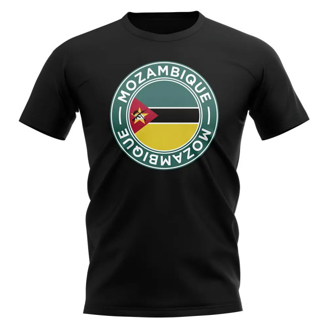 Mozambique Football Badge T-Shirt (Black)