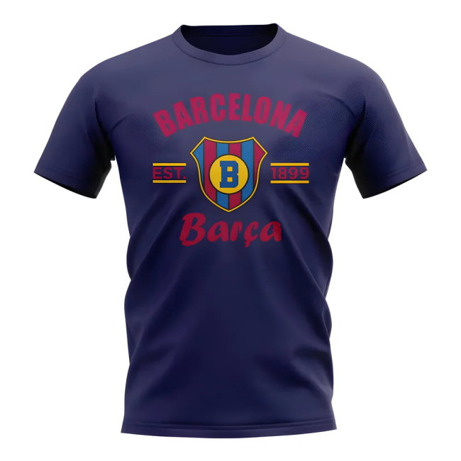 Barcelona Established Football T-Shirt (Navy)