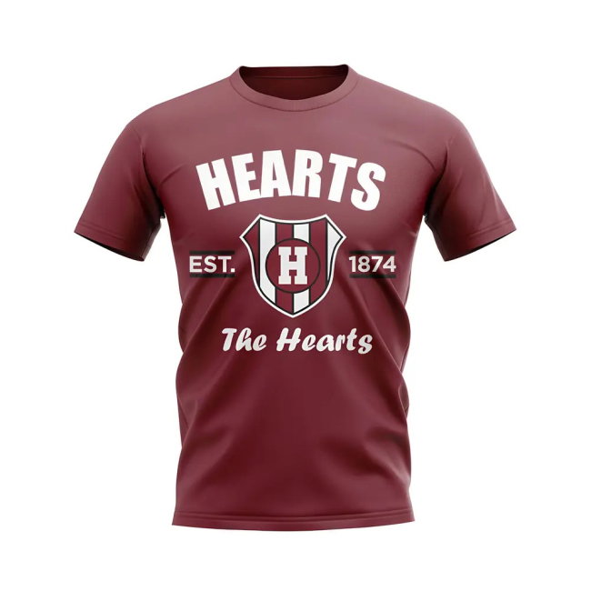Hearts Established Football T-Shirt (Maroon)