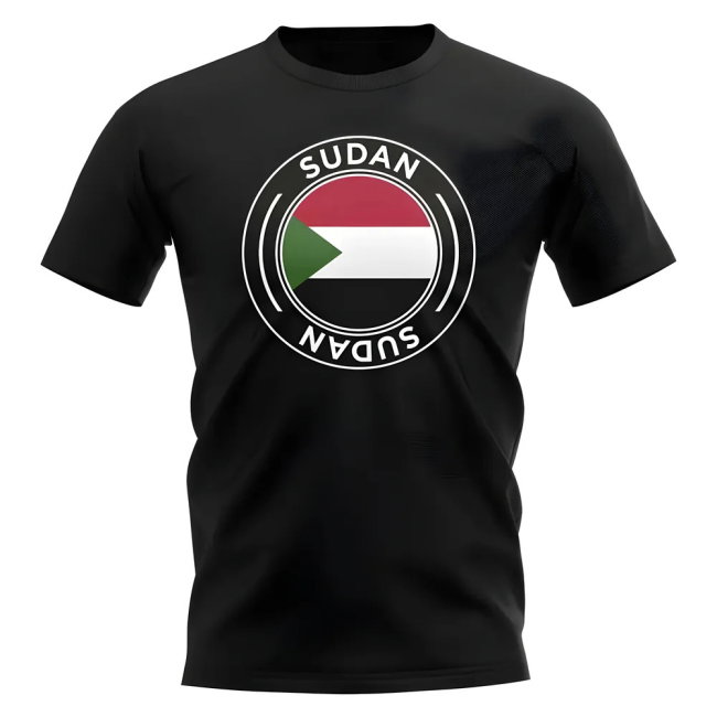 Sudan Football Badge T-Shirt (Black)