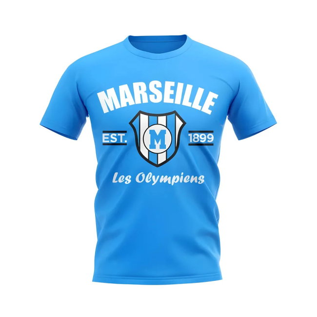 Marseille Established Football T-Shirt (Sky)