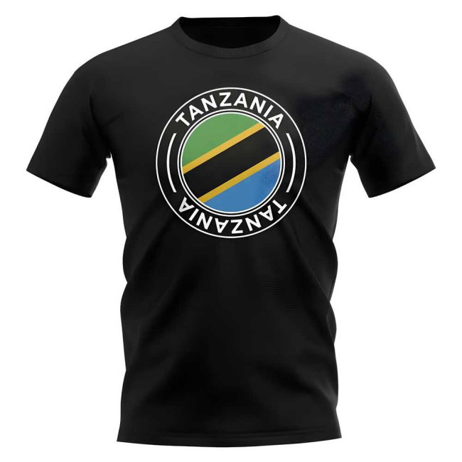 Tanzania Football Badge T-Shirt (Black)