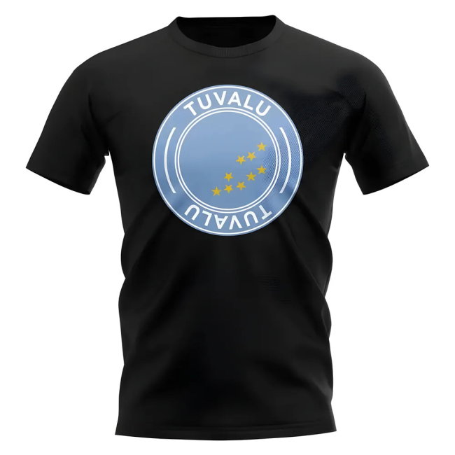 Tuvalu Football Badge T-Shirt (Black)