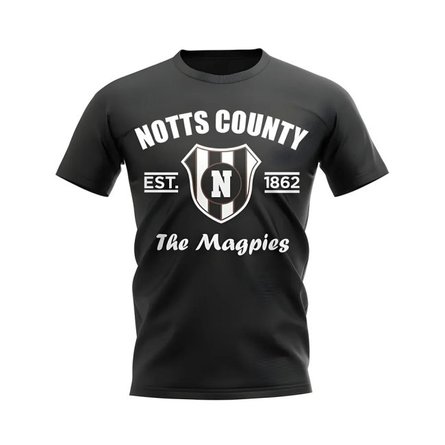 Notts County Established Football T-Shirt (Black)