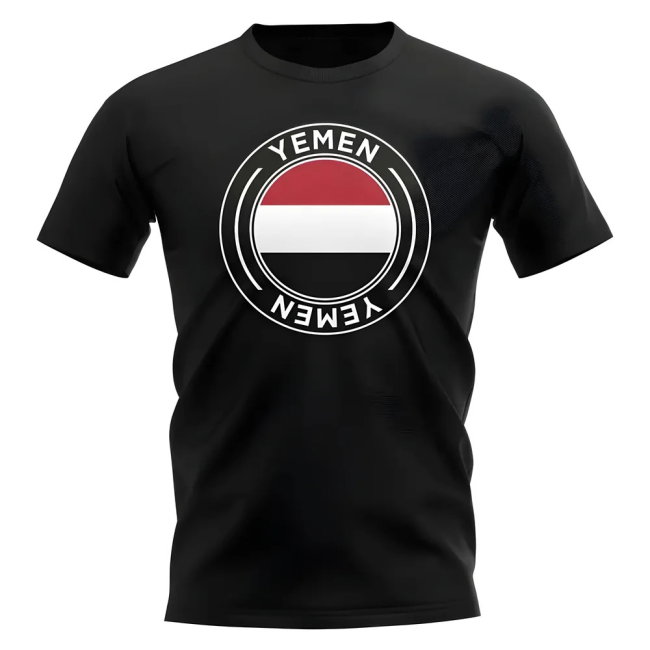Yemen Football Badge T-Shirt (Black)