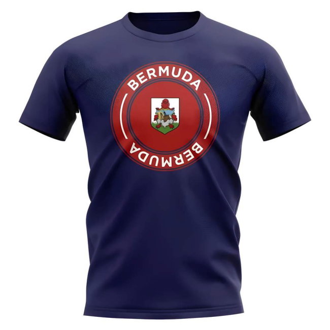 Bermuda Football Badge T-Shirt (Navy)
