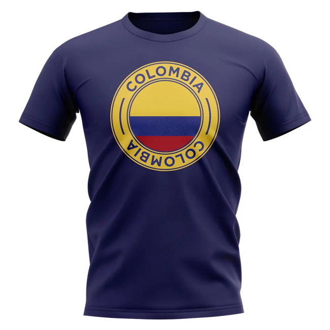 Colombia Football Badge T-Shirt (Navy)