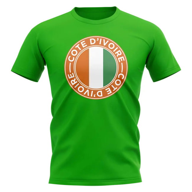 Ivory Coast Football Badge T-Shirt (Green)