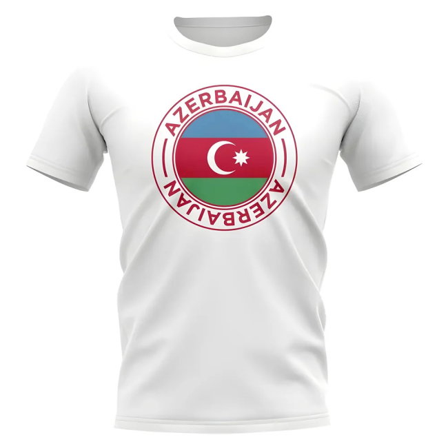 Azerbaijan Football Badge T-Shirt (White)
