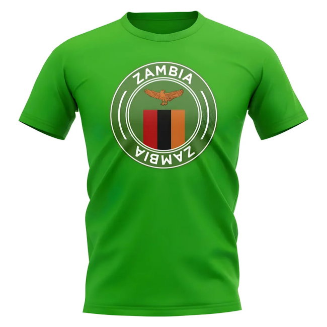 Zambia Football Badge T-Shirt (Green)