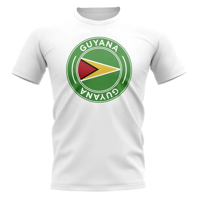 Guyana Football Badge T-Shirt (White)
