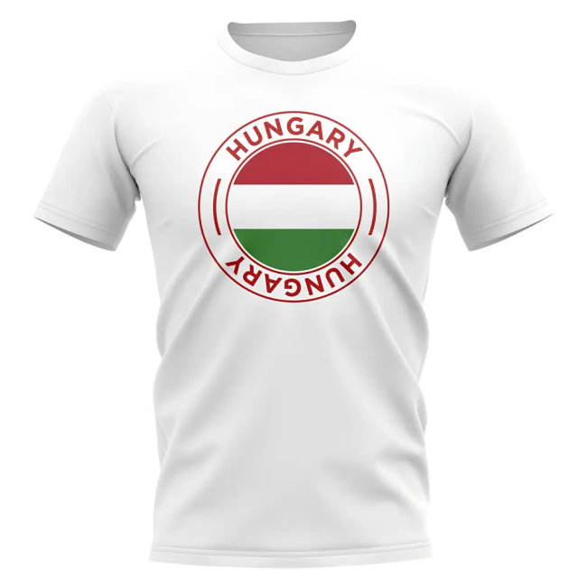 Hungary Football Badge T-Shirt (White)