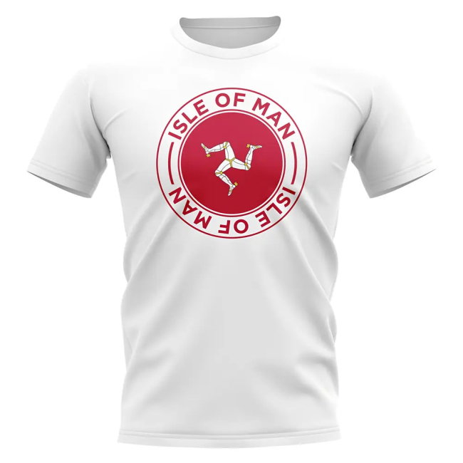 Isle Of Man Football Badge T-Shirt (White)