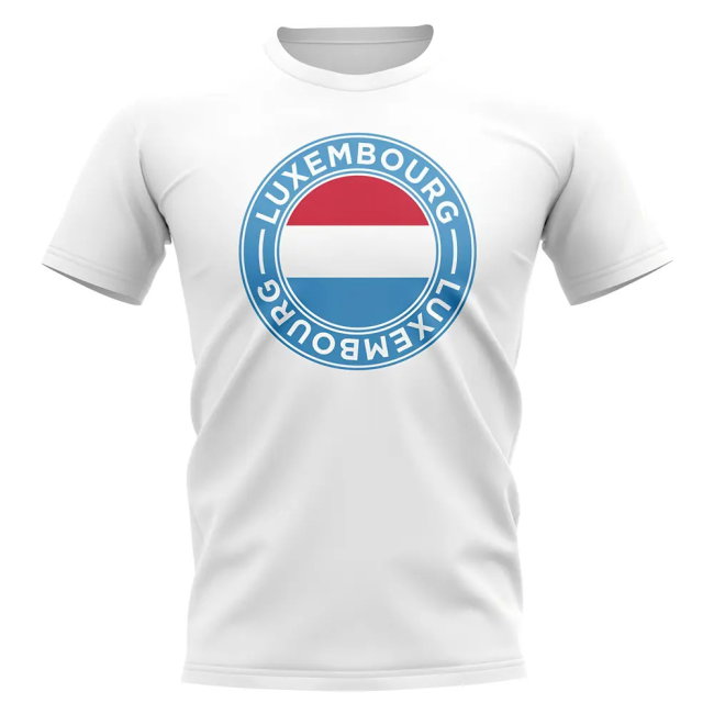 Luxembourg Football Badge T-Shirt (White)