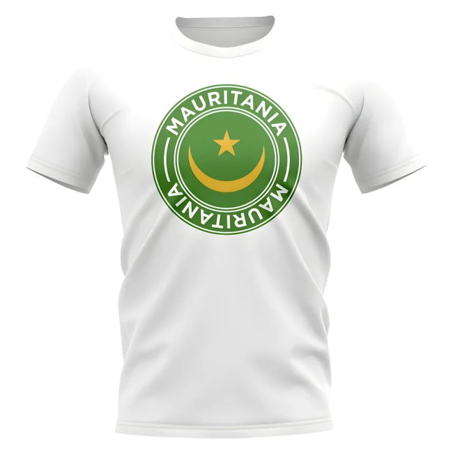 Mauritania Football Badge T-Shirt (White)