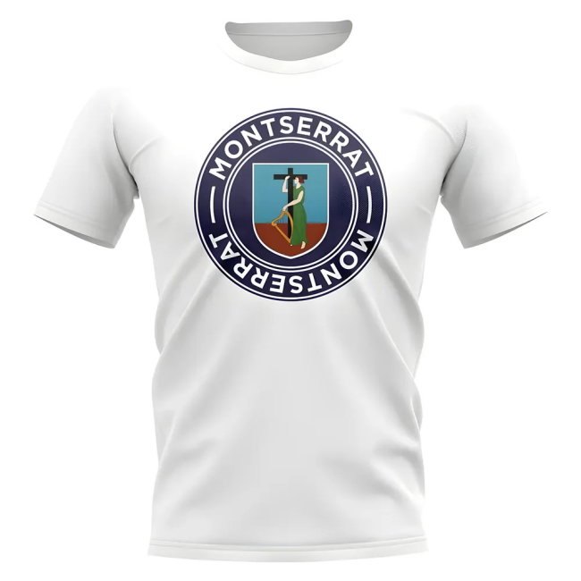 Montserrat Football Badge T-Shirt (White)