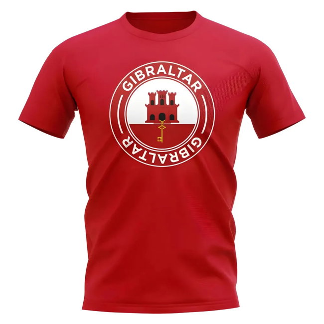 Gibraltar Football Badge T-Shirt (Red)