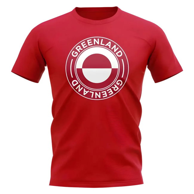 Greenland Football Badge T-Shirt (Red)