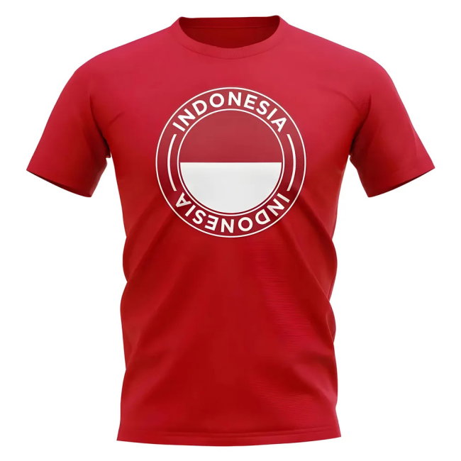 Indonesia Football Badge T-Shirt (Red)