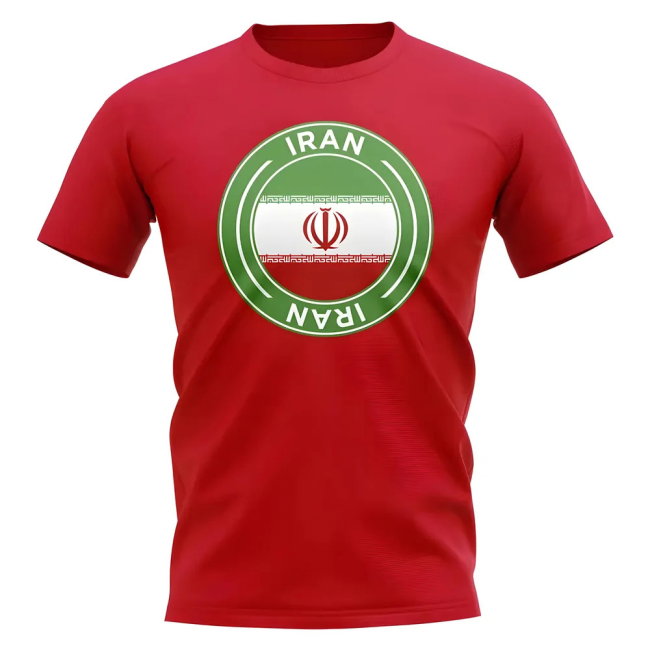 Iran Football Badge T-Shirt (Red)