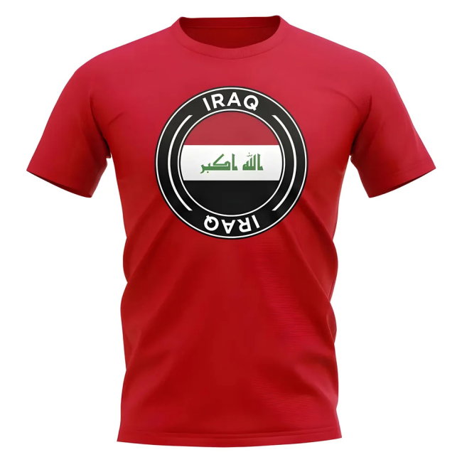 Iraq Football Badge T-Shirt (Red)