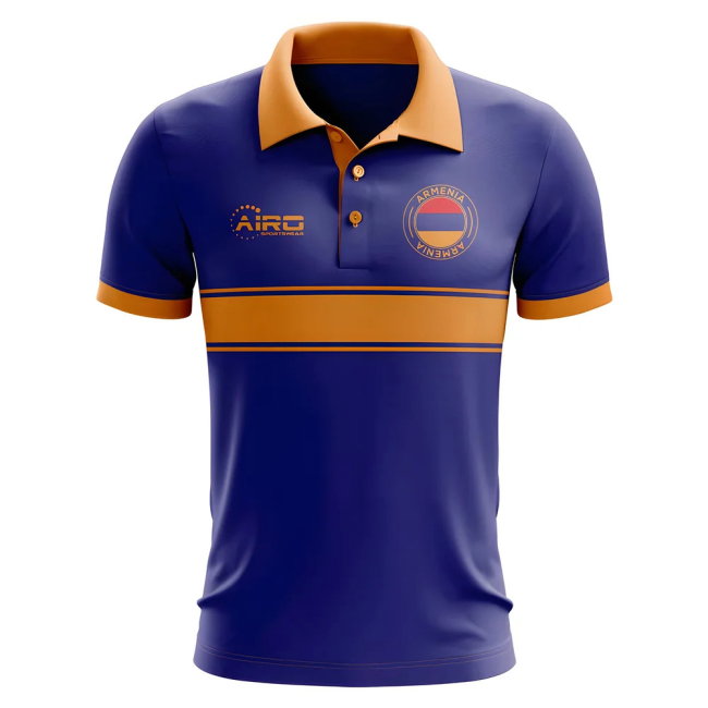 Armenia Concept Stripe Polo Shirt (Royal) - Kids