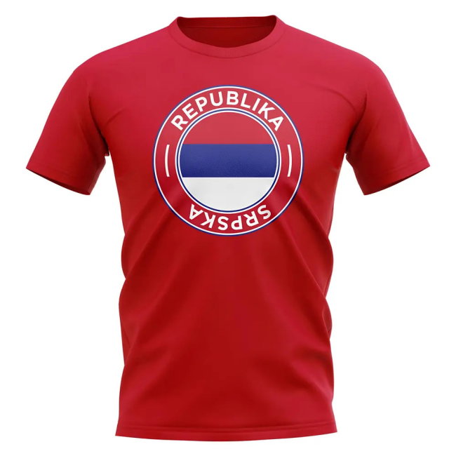 Republika Srpska Football Badge T-Shirt (Red)