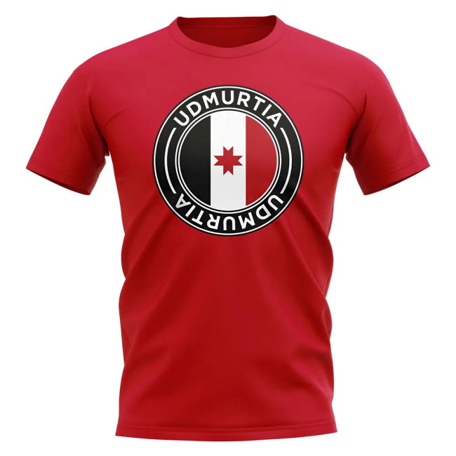 Udmurtia Football Badge T-Shirt (Red)