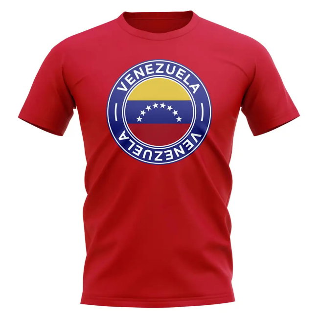 Venezuela Football Badge T-Shirt (Red)