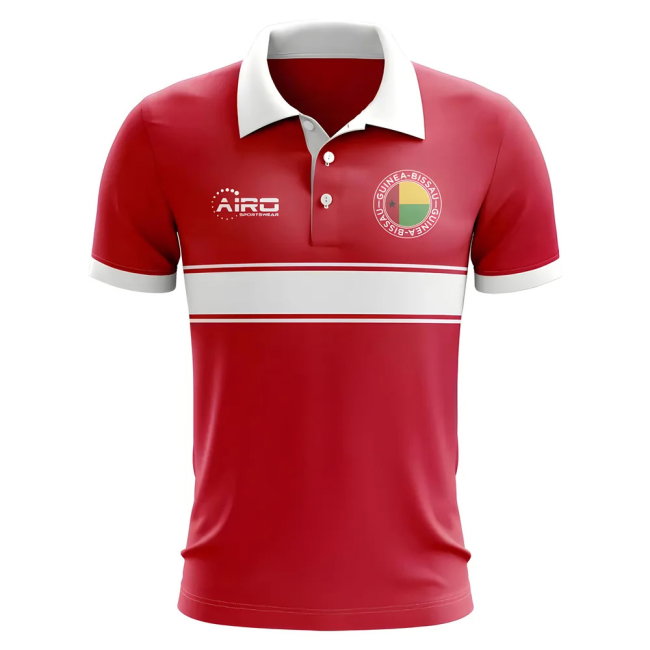 Guinea Bissau Concept Stripe Polo Shirt (Red) - Kids