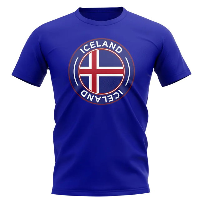 Iceland Football Badge T-Shirt (Royal)