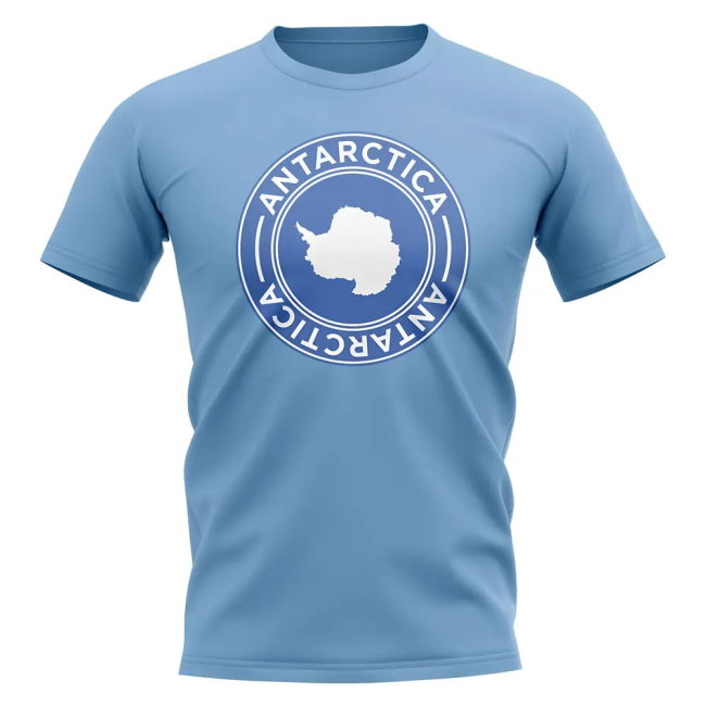 Antarctica Football Badge T-Shirt (Sky)