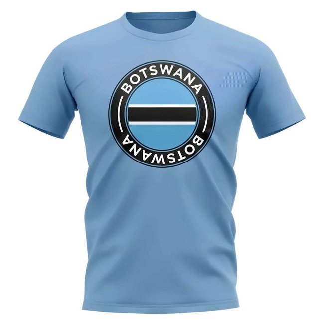 Botswana Football Badge T-Shirt (Sky)