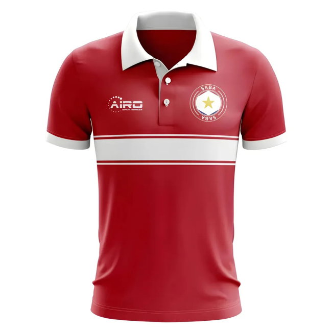 Saba Concept Stripe Polo Shirt (Red)