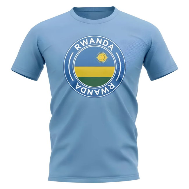 Rwanda Football Badge T-Shirt (Sky)