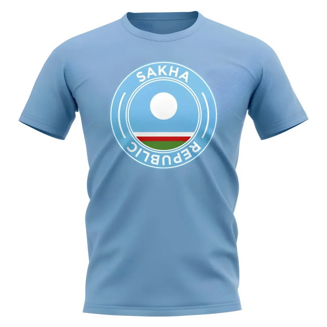 Sakha Republic Football Badge T-Shirt (Sky)