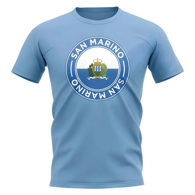 San Marino Football Badge T-Shirt (Sky)
