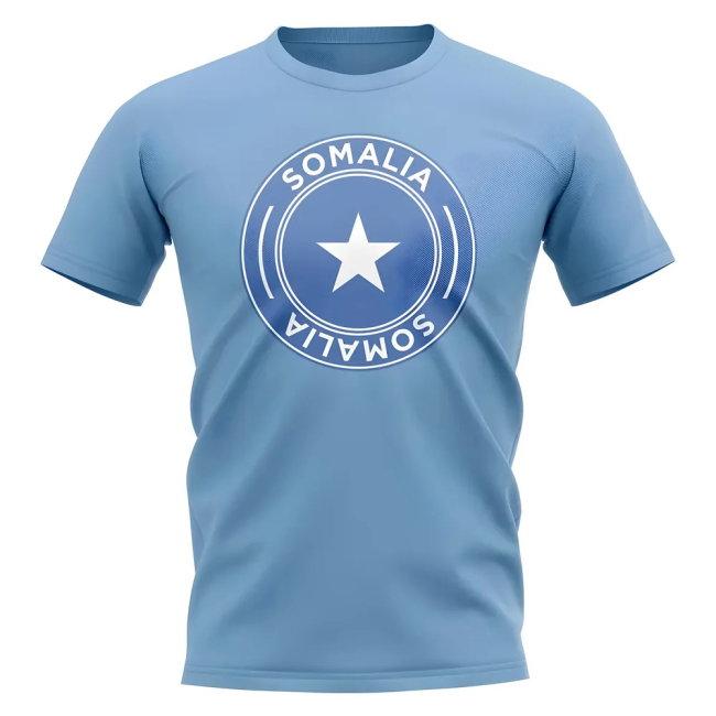 Somalia Football Badge T-Shirt (Sky)