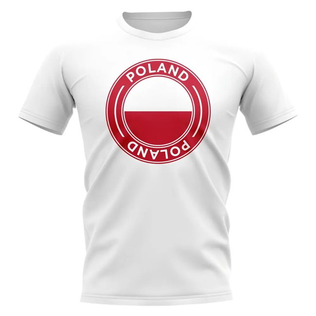 Poland Football Badge T-Shirt (White)