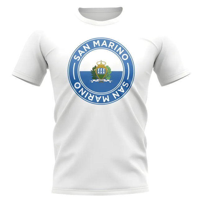San Marino Football Badge T-Shirt (White)