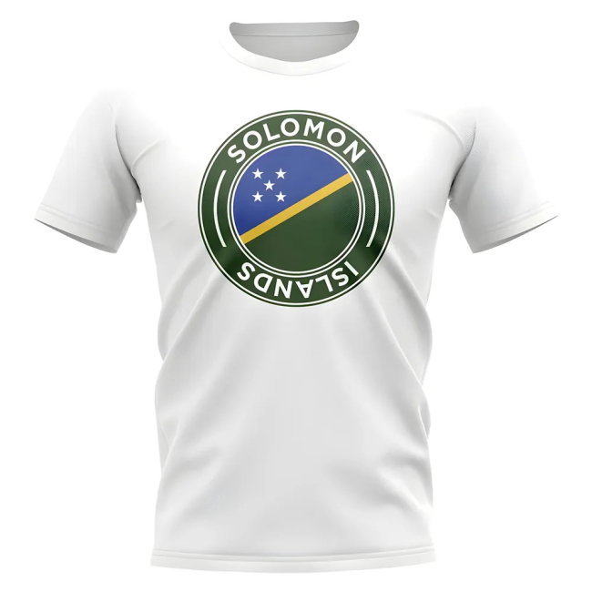 Solomon Islands Football Badge T-Shirt (White)